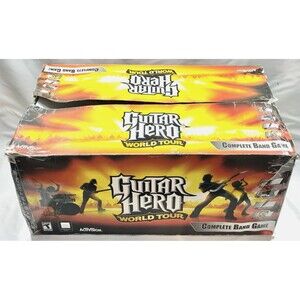 Guitar Hero World Tour Bundle PlayStation 3 Original Box w/Guitar Hero Aerosmith